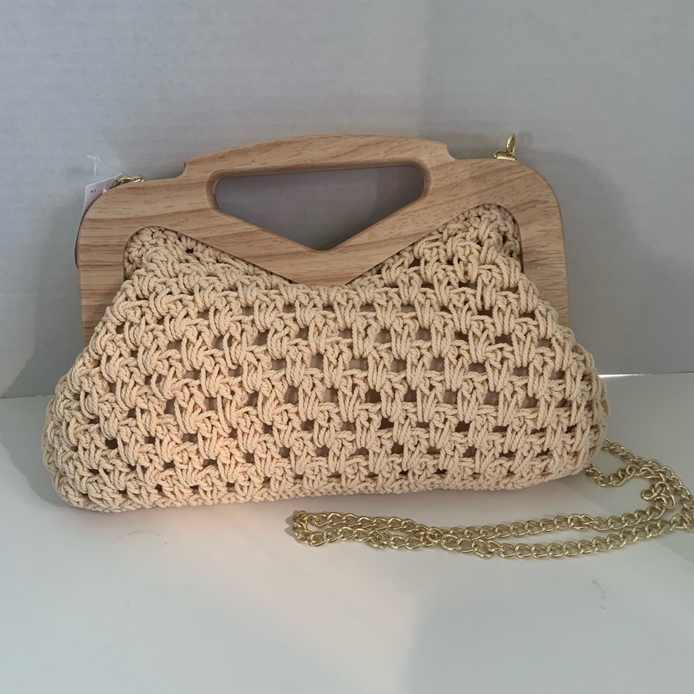 Woven Rope Framed Clutch - Picture 2 of 6